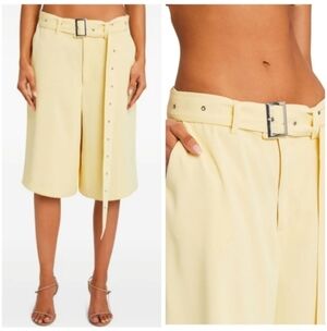 SER.O.YA $298 Philomena Shorts "Butter" Yellow Belted Women's XS Quiet Luxury